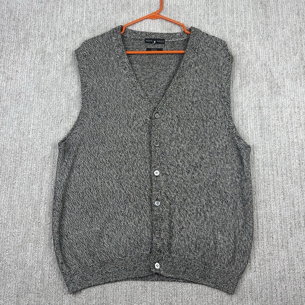 Mark Shale 100% Silk button vest Men's  Large